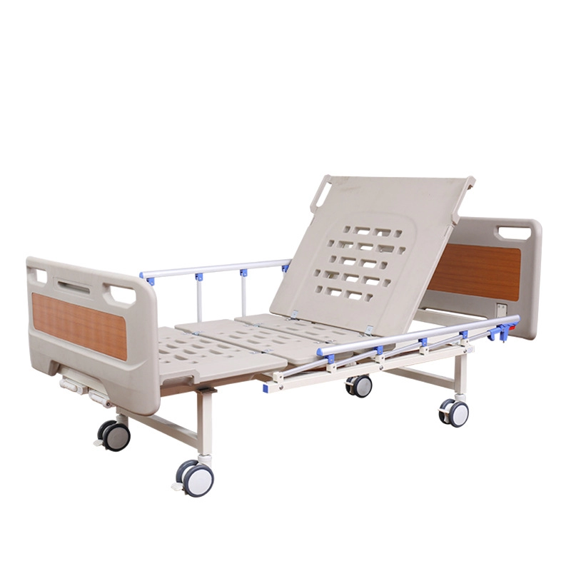 Cama de hospital multifunción manual de dos manivelas