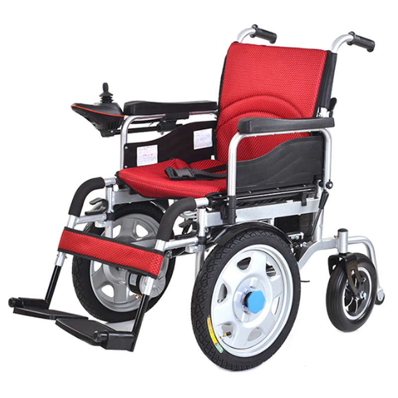 Silla de ruedas eléctrica con respaldo de altura ajustable para personas mayores