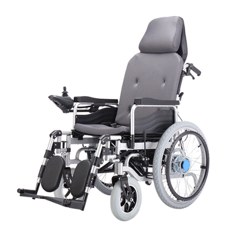 Precios baratos de acero silla de ruedas eléctrica plegable automática