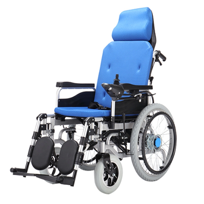 Precios baratos de acero silla de ruedas eléctrica plegable automática