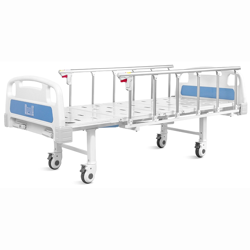 HC-B006 Cama de hospital de enfermería de metal manual con 2 manivelas y 2 funciones