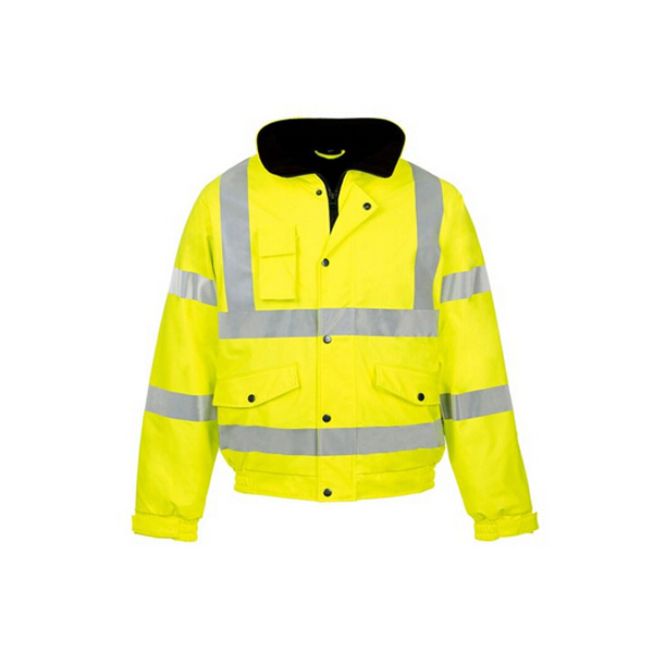Chaqueta piloto de alta visibilidad de seguridad para la construcción de hombre de color amarillo
