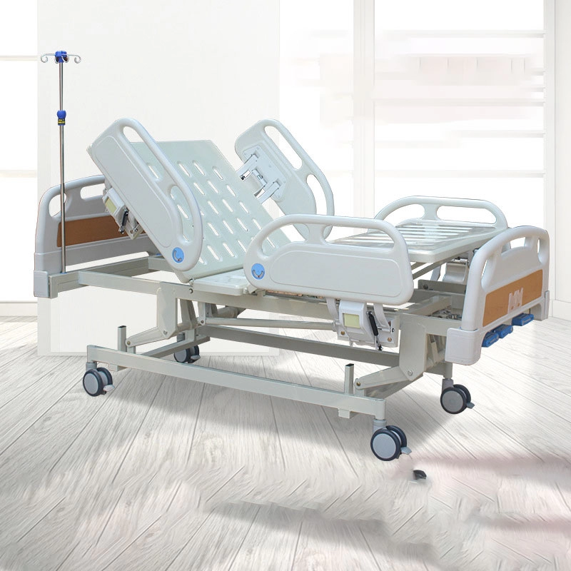 Camas de hospital de metal médico manual de tres manivelas