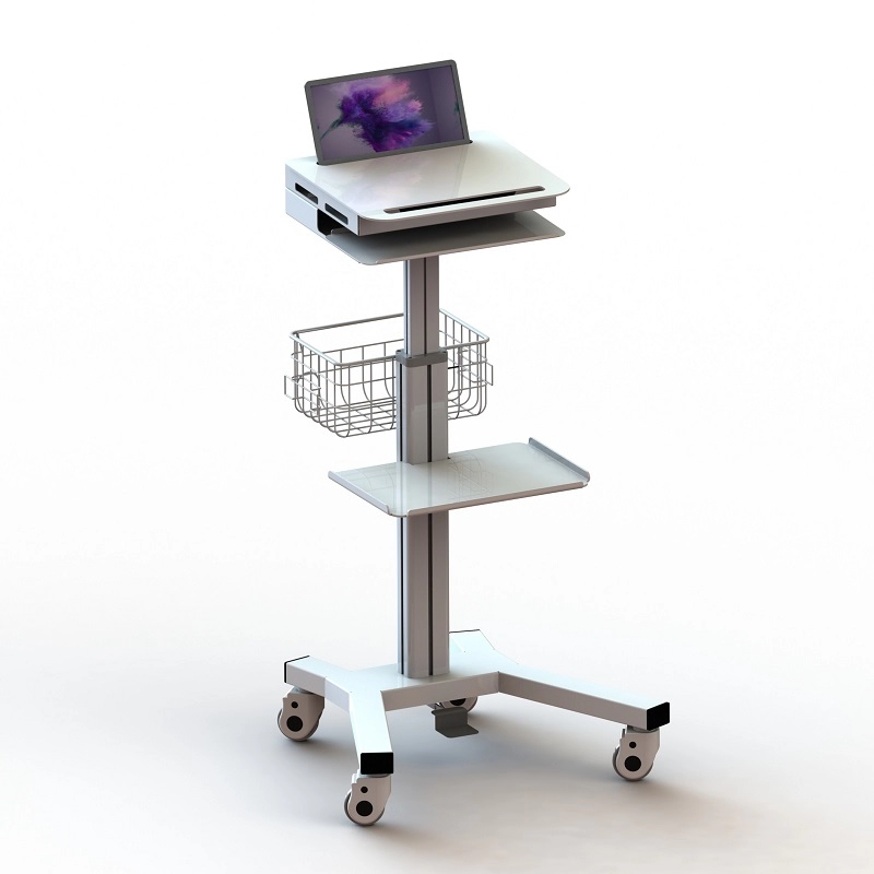 Estación de trabajo portátil médica del carro del ordenador portátil de la tableta móvil
