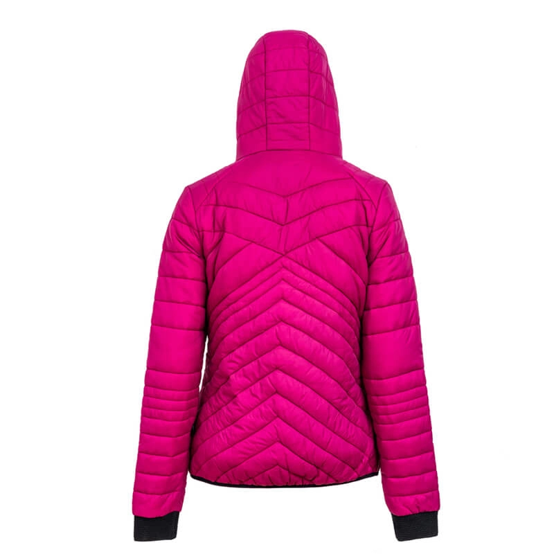 Chaqueta acolchada con capucha informal para mujer