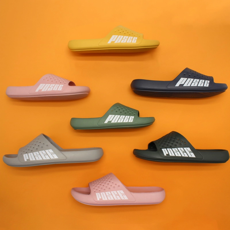Zapatillas de playa de goma EVA para hombre, zapatillas con logotipo personalizado, zapatillas deslizantes, calzado