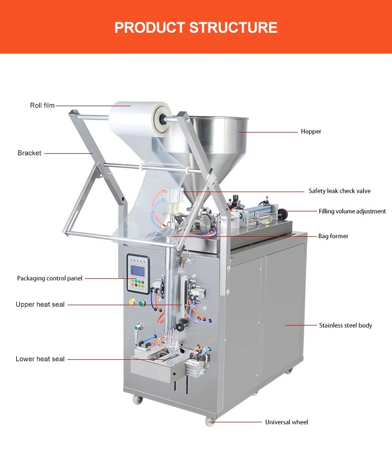 Empaquetadora automática de salsa de pasta de ajo y jengibre