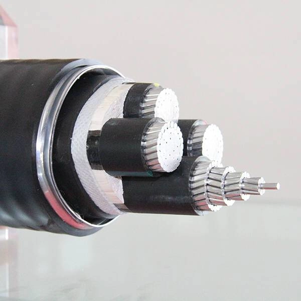 Cable de alimentación XLPE de cobre de 3x300 mm2