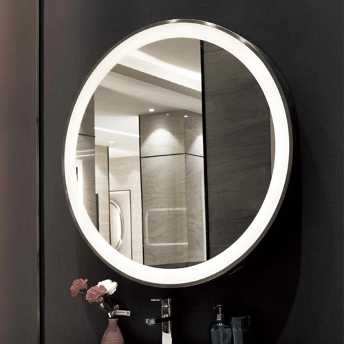 Espejo LED redondo moderno para baño de hotel