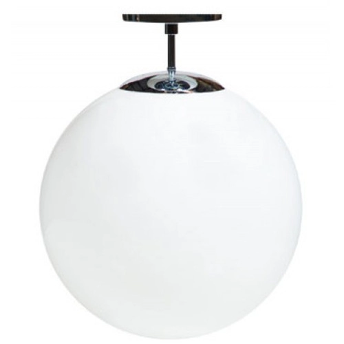 Lámpara de techo de globo de cristal de cromo pulido