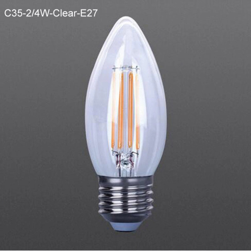 Bombillas de filamento LED transparentes de bajo consumo C35
