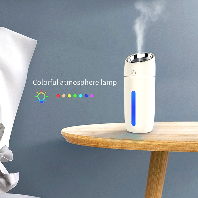 Humidificador USB con luz nocturna LED de 7 colores