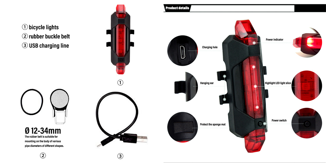 Anit-glare led bike light