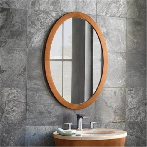 Espejo de baño con marco de madera de roble claro