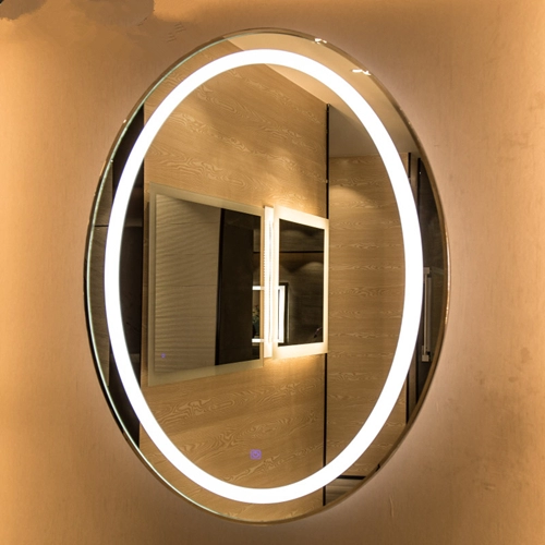 Espejo LED ovalado con sensor táctil