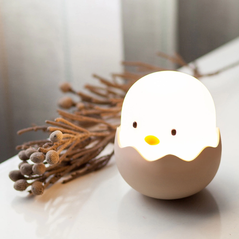 Luz nocturna de cáscara de huevo para niños con sensor táctil