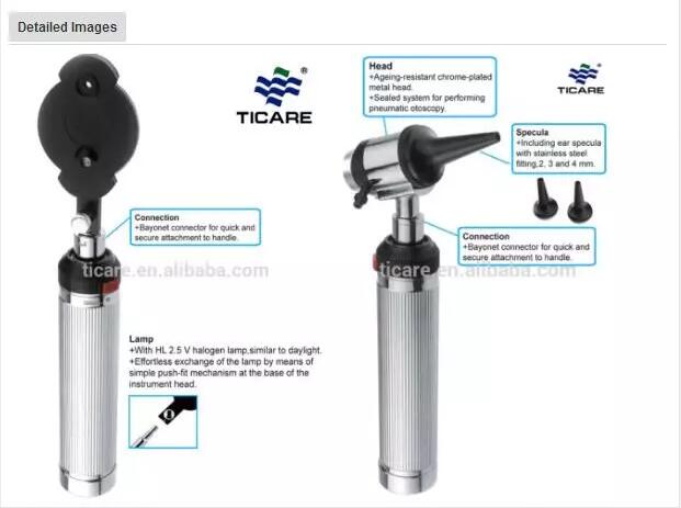 Medical ophthalmoscope otoscope set