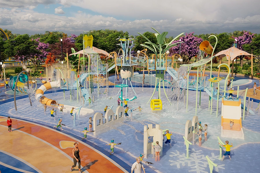 Equipo de parque comercial para niños Splash Pads