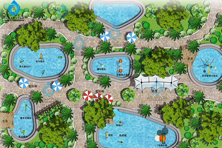 Parque acuático para niños de 1800㎡