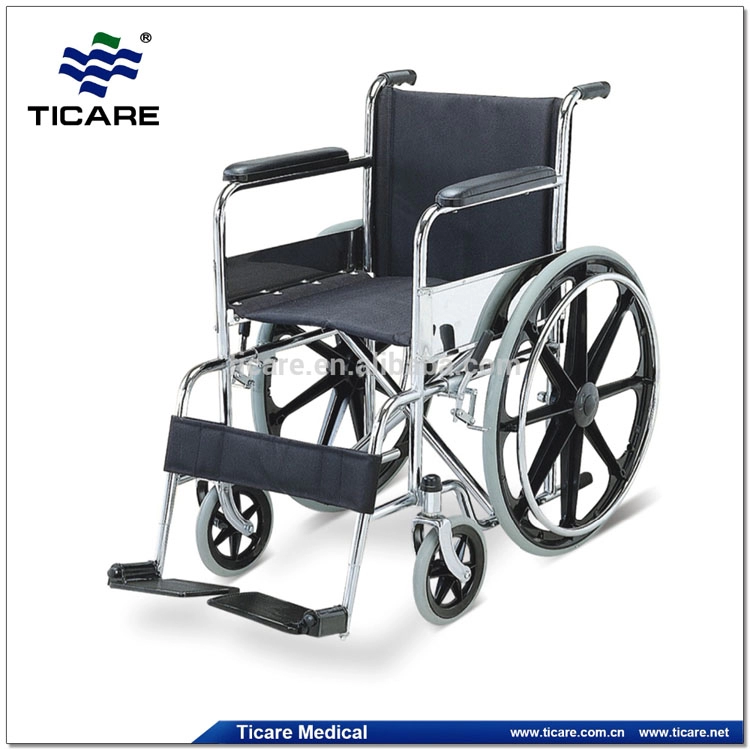 Silla de ruedas de acero con asiento de nailon y aluminio para niños o adultos