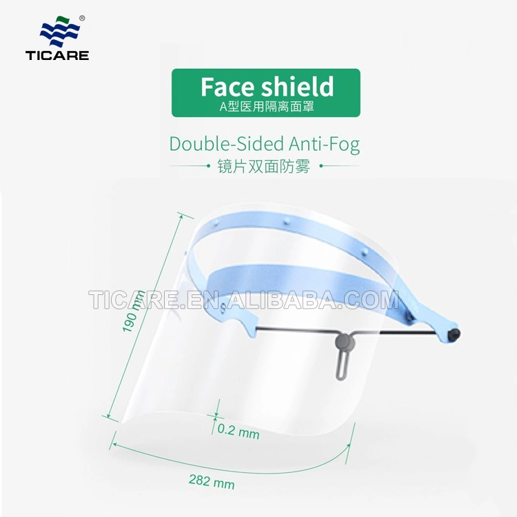 PET cubierta completa visera de plástico protector facial