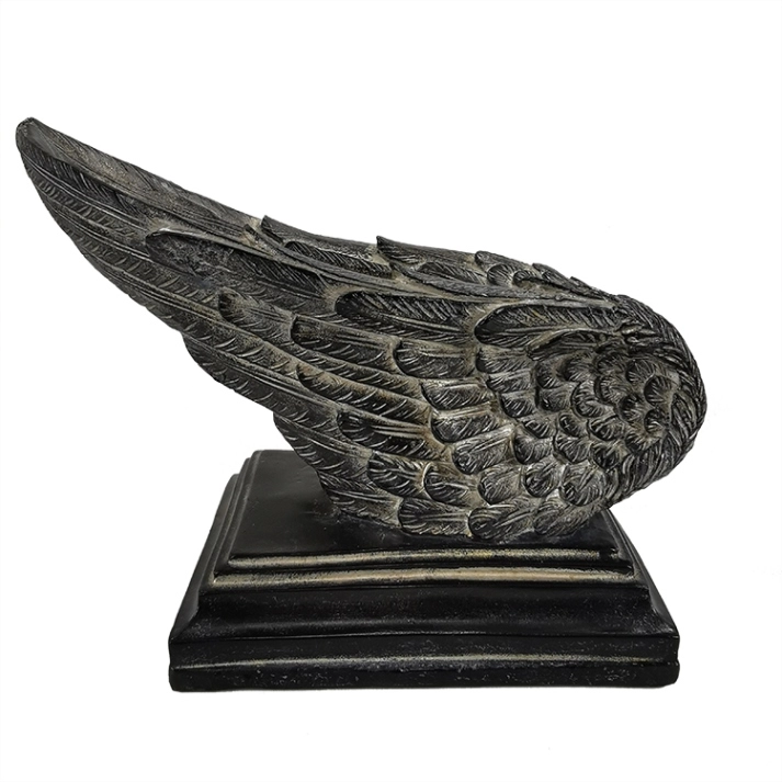Botellero de escultura de alas de decoración de resina