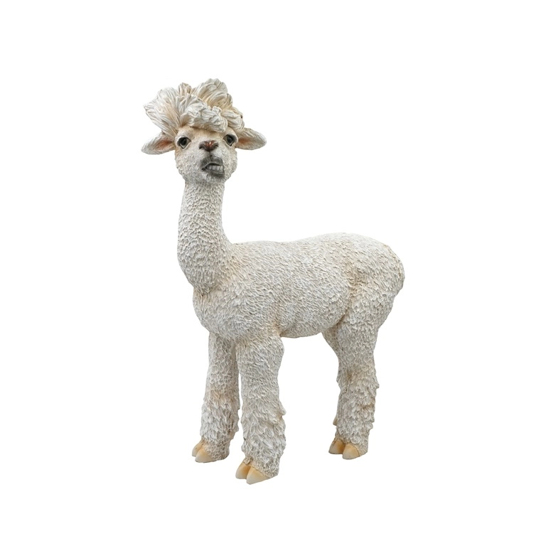 Estatua de alpaca realista MOG para decoración de jardín