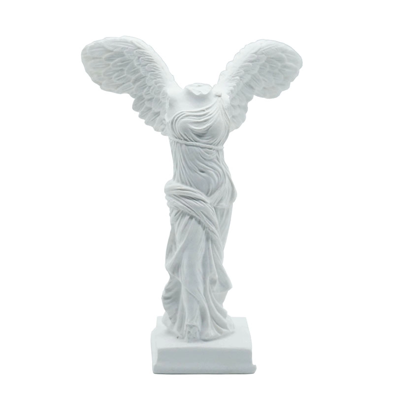Escultura de la diosa griega antigua de la victoria de la resina de la decoración del hogar europeo