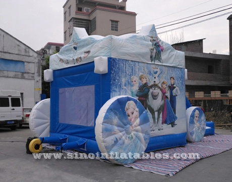 Castillo hinchable inflable con carro congelado para niños al aire libre con tobogán con certificación EN14960 de Sino Inflatables