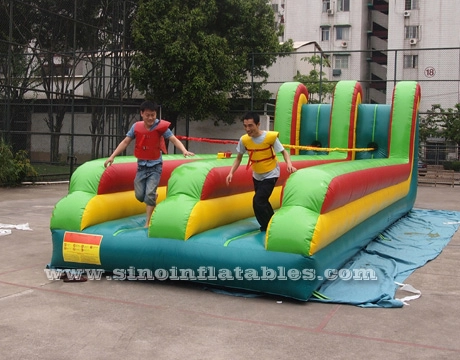 Bungee inflable interactivo para niños y adultos de 10 m de largo para actividades de juegos interactivos en interiores o exteriores