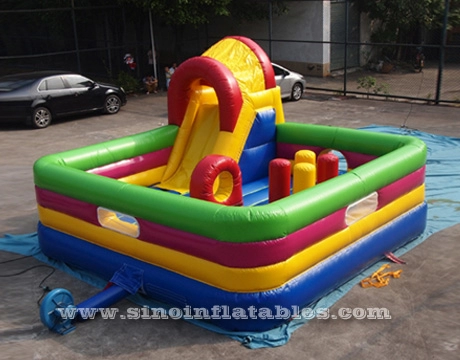 Juego combinado inflable para niños de patio trasero con tobogán hecho de 18 OZ. lona de pvc