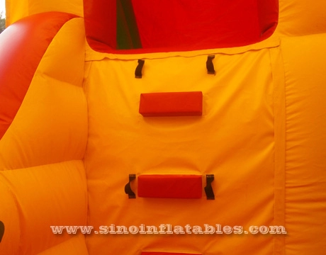 Castillo de salto inflable comercial safari park con tobogán para niños que se peina con soplador certificado