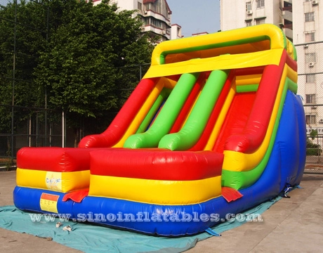 Juego inflable de adrenalina de doble carril de 18 'de altura con tobogán para niños de Sino Inflatables
