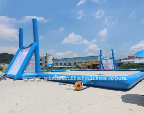 Campo de fútbol de rugby inflable gigante móvil de 45x30 m para niños y adultos del fabricante inflable de China