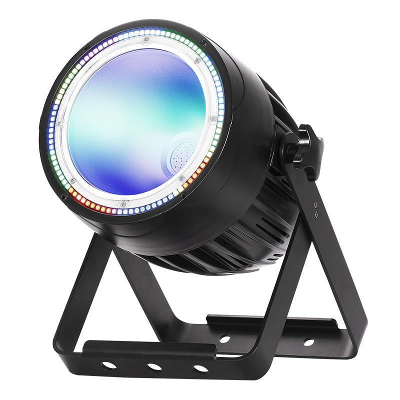 Luz PAR COB LED RGBWA de 200 W con anillo LED RGB