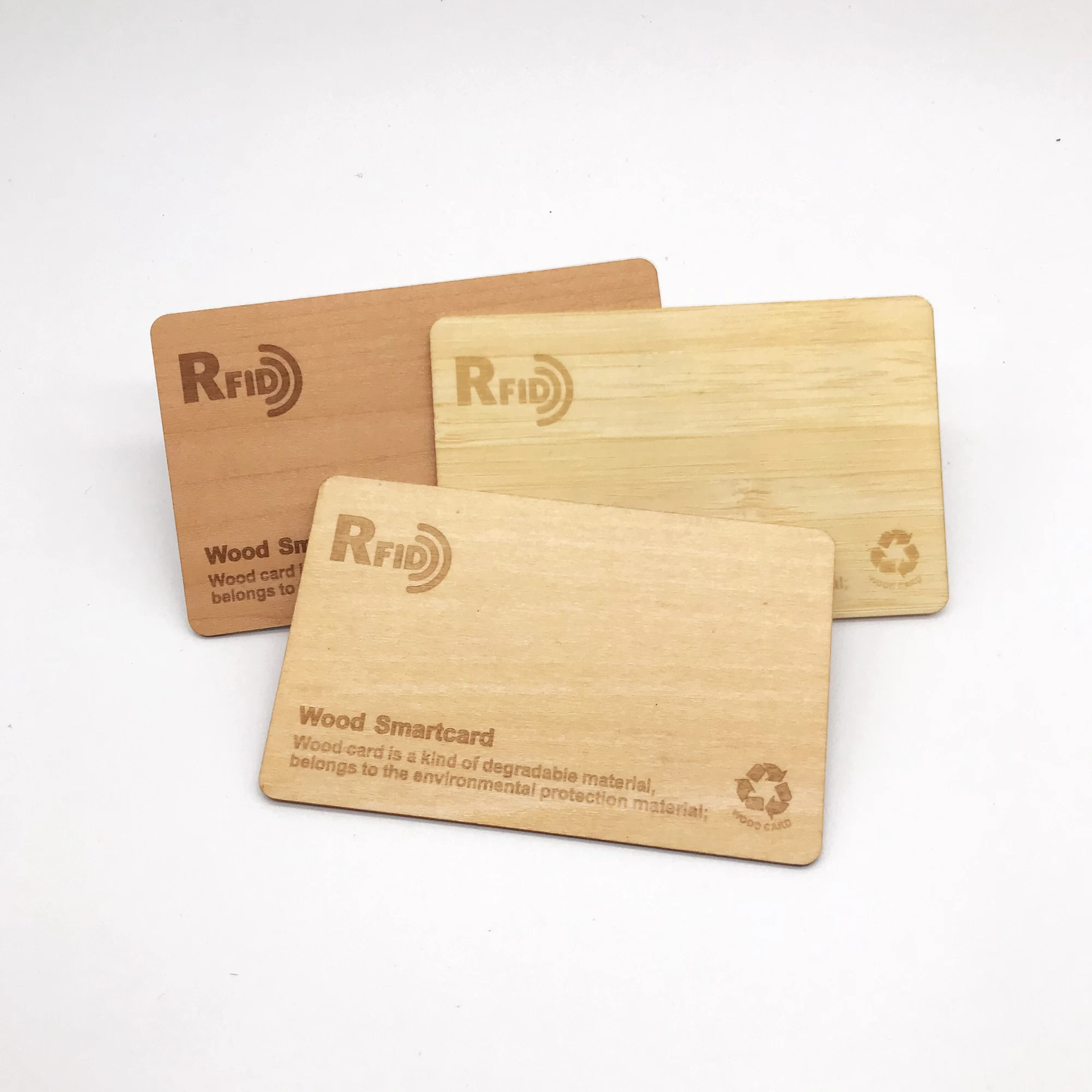 Uso de madera respetuoso del medio ambiente de la llave del hotel del control de acceso del logotipo personalizado RFID