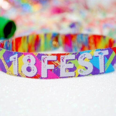 Pulseras del festival de fiesta de cumpleaños número 18