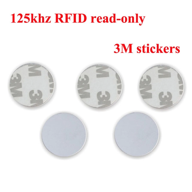 Etiqueta de PVC RFID de moneda redonda blanca de 125khz TK4100 EM4305