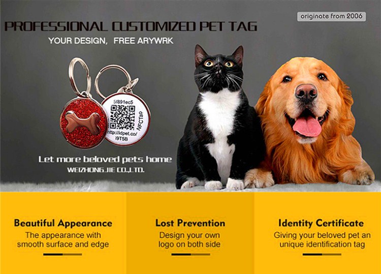 Etiquetas De Identificación De Mascotas Nfc