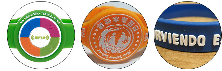 Pulsera de PVC con impresión de logotipo personalizado