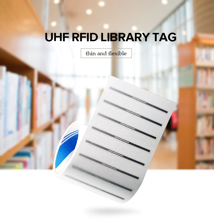 Etiqueta antirrobo rfid para gestión de libros, etiqueta Rfid para biblioteca, 860-960MHz
