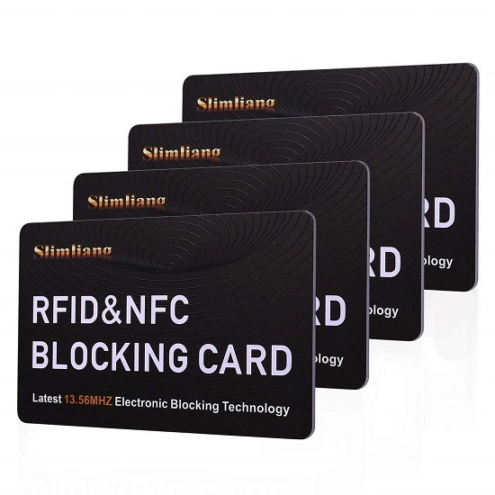 Tarjeta de bloqueo RFID para protección de tarjetas bancarias