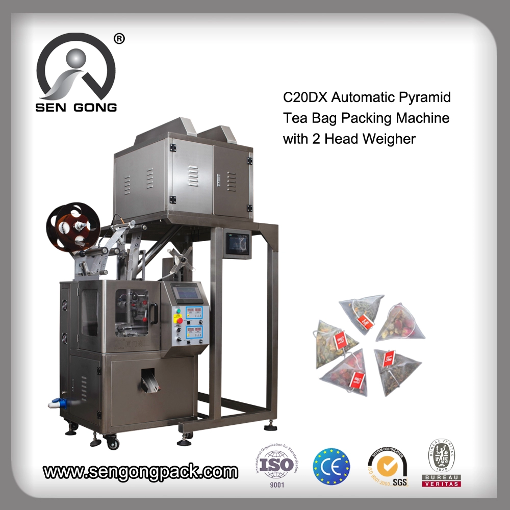 C20DX Máquina automática de sellado de filtros para bolsas de té Pyramids