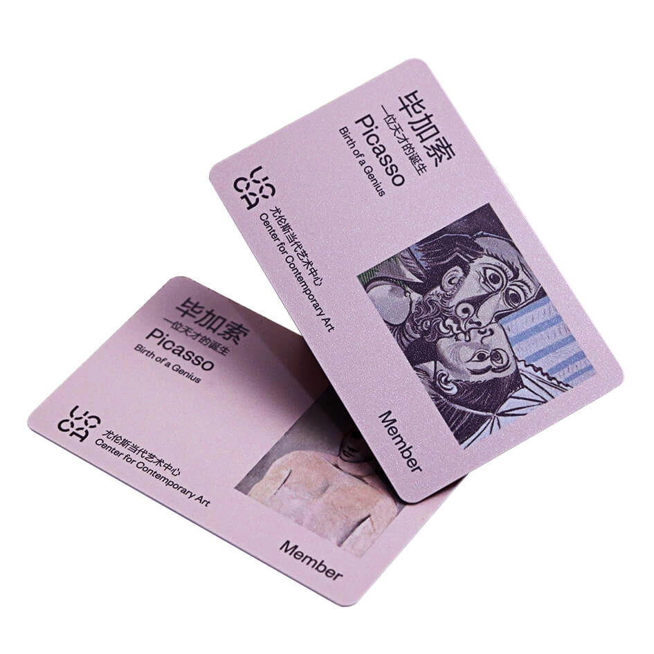 Tarjetas de venta de entradas de visita de membresía RFID de plástico para museo