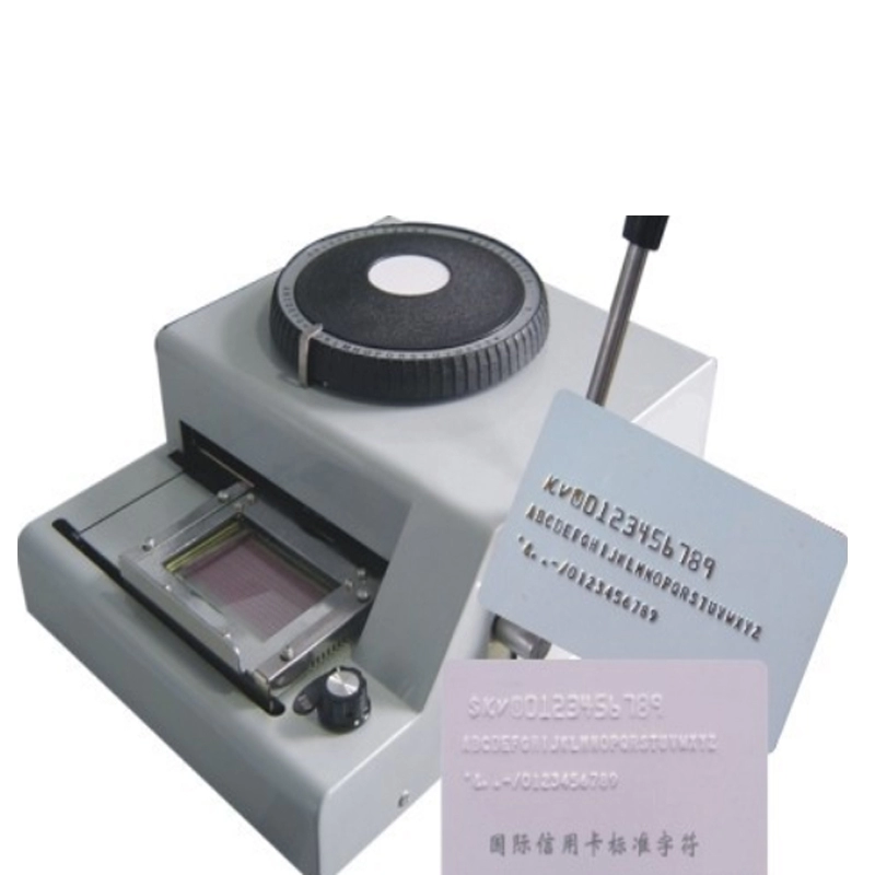 Máquina de grabado en relieve de tarjetas de identificación de crédito, grabadora Manual de letras de 68 caracteres