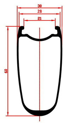 Perfil de llanta DX60L para cubierta de disco de carretera