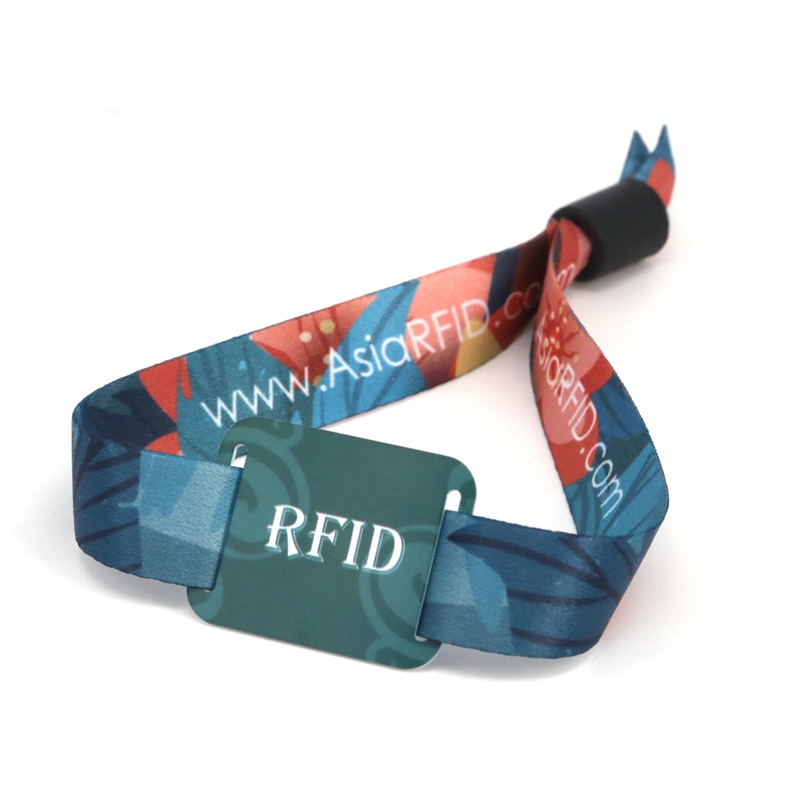 Identificación de pulsera tejida RFID Ntag213 para eventos