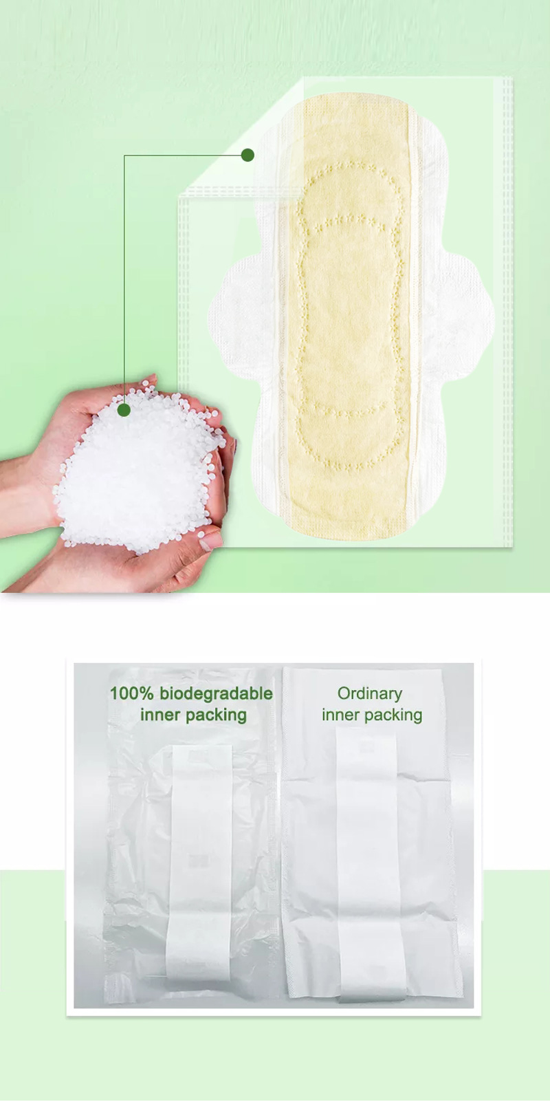 Servilleta sanitaria biodegradable personalizada