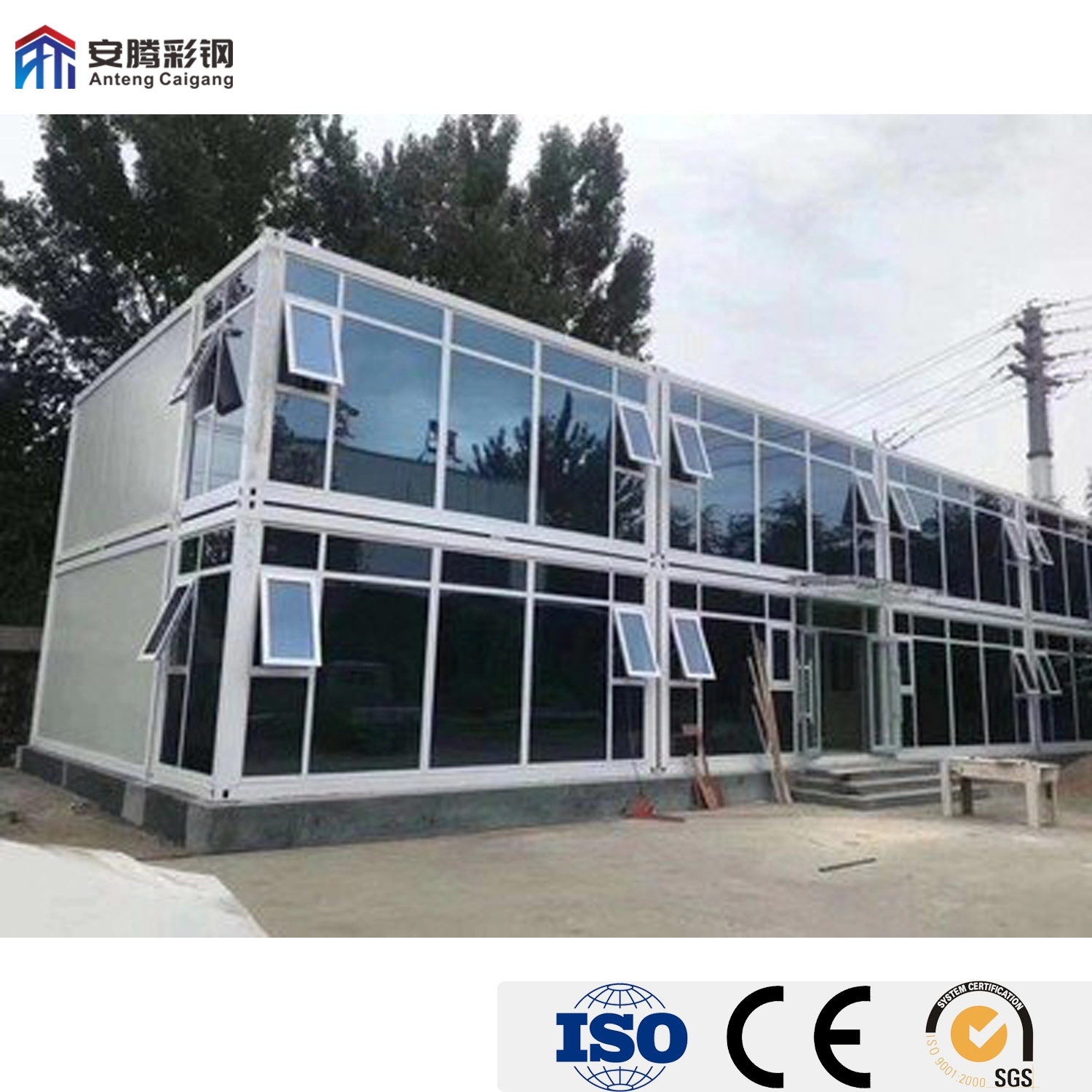 Sitio de construcción de fabricación profesional de edificios de estructura de acero para oficinas
