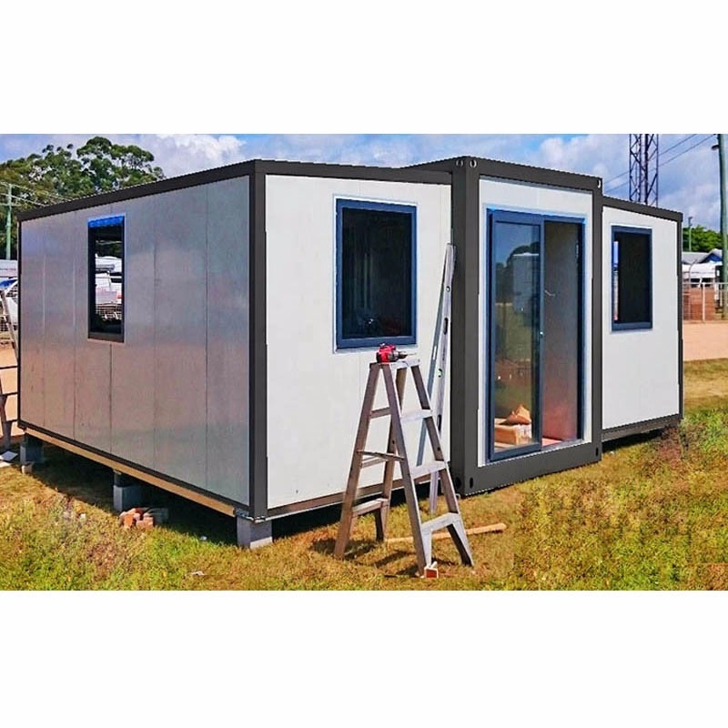 Casas prefabricadas modulares ampliables de 2 dormitorios con contenedor